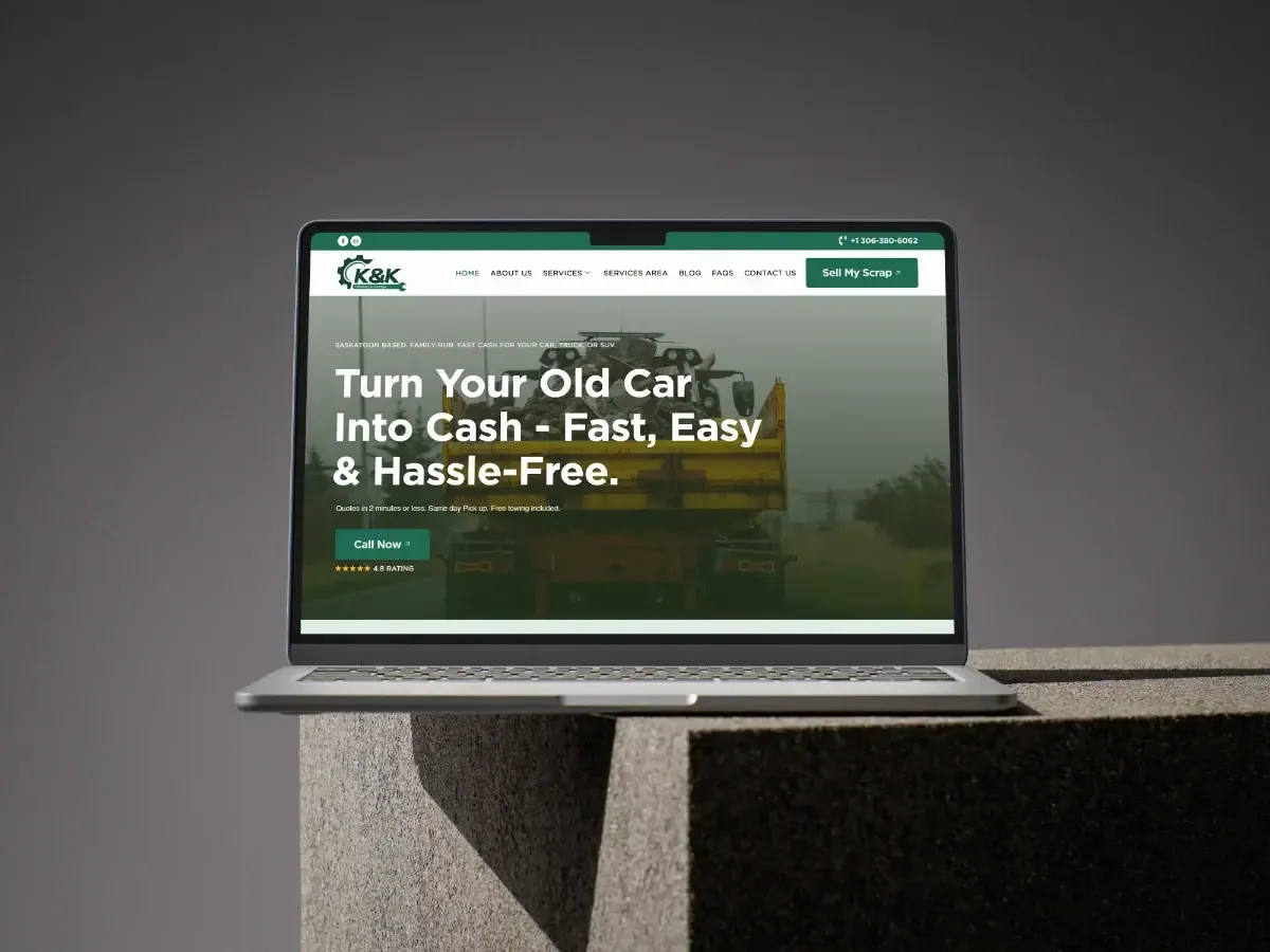K&K Hauling & Salvage website